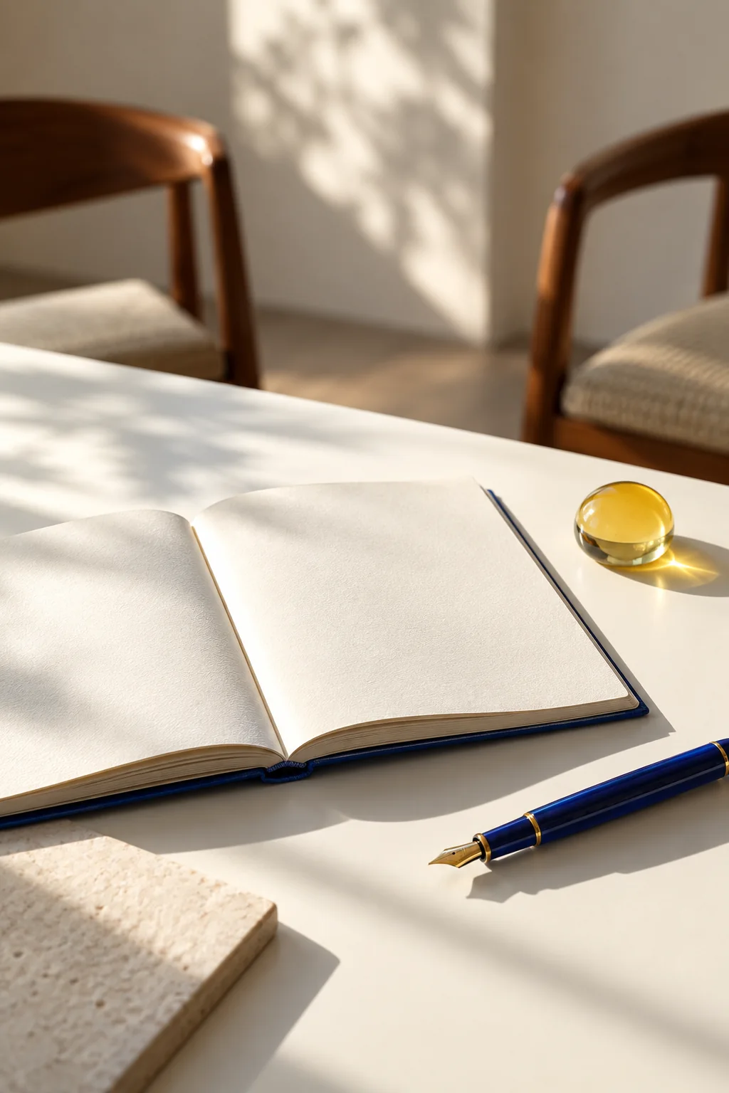相談内容を書き留めるためのノートとペン